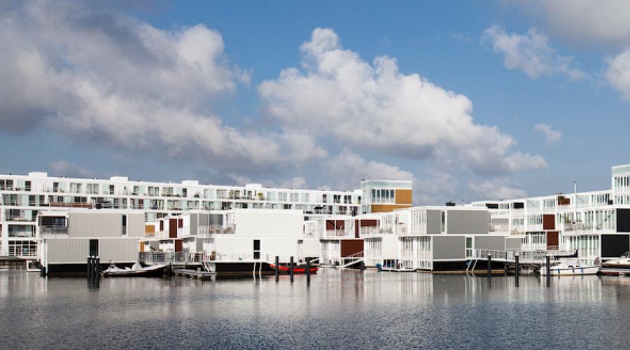 Плавучие дома в амстердаме. Ниже уровня моря